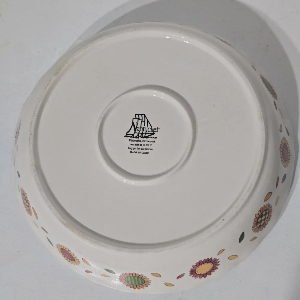 Nantucket Pottery Deep Dish Pie Plate 10